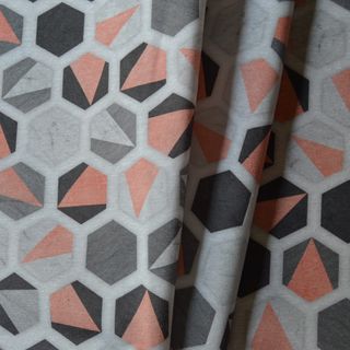 Hexágonos salmones y grises Hexágonos salmones y grises